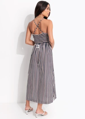 Colcci - Vestido Listrado Bege - COLCCI