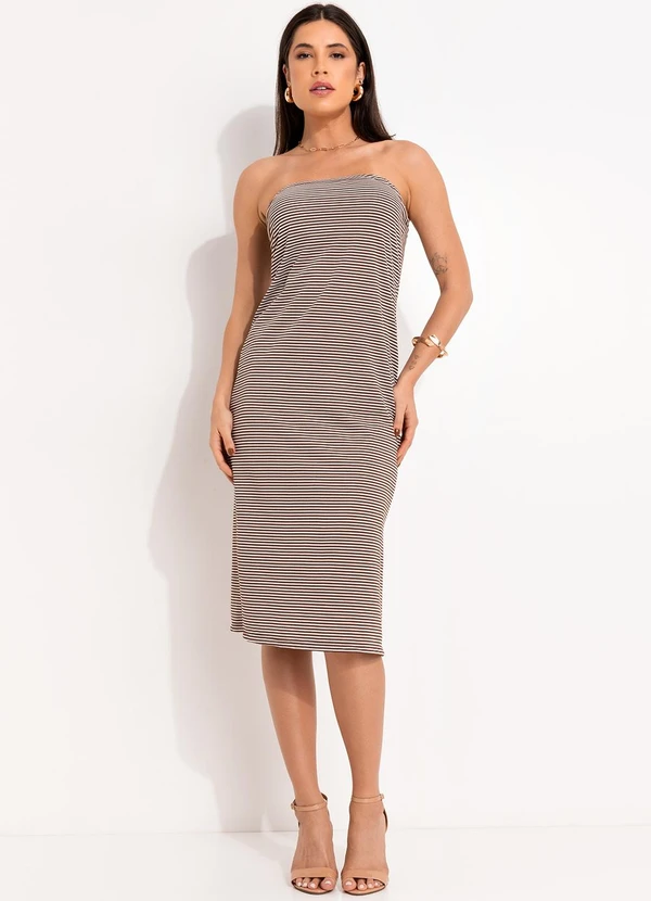 Bimini - Vestido Listrado em Meia Malha Listrada 3
