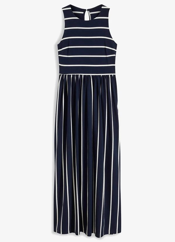 bonprix - Vestido Listrado Marinho em Poliflex 5