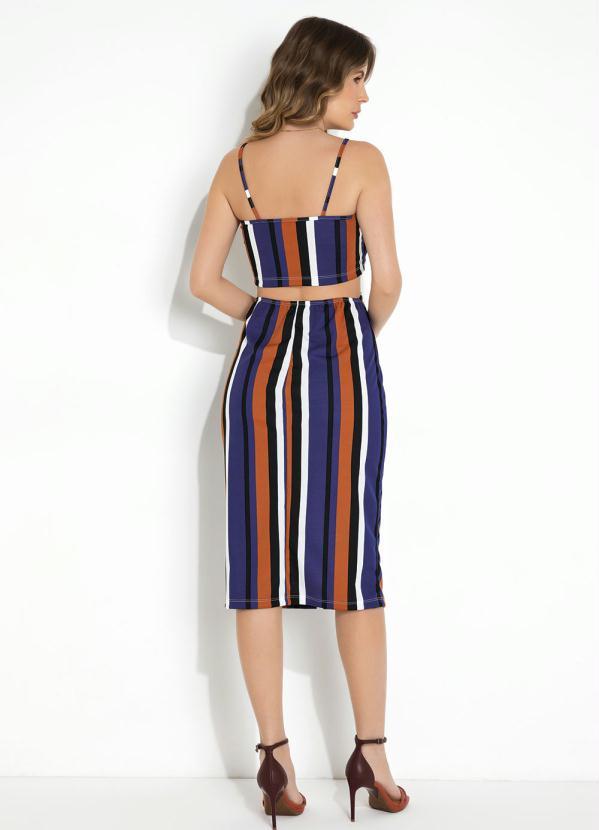 Moda Pop - Vestido Listras com Recorte Vazado 6