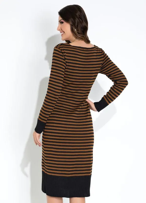 Rosalie - Vestido Listras Decote Quadrado 2