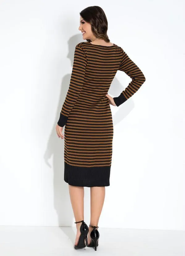 Rosalie - Vestido Listras Decote Quadrado 4