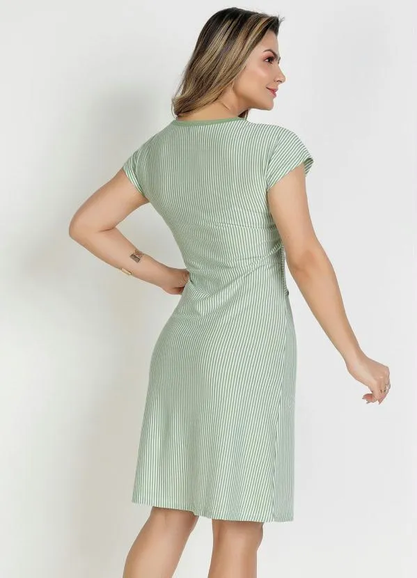 Rosalie - Vestido Listras Verde Soltinho 3