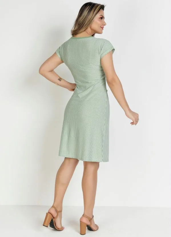 Rosalie - Vestido Listras Verde Soltinho 5