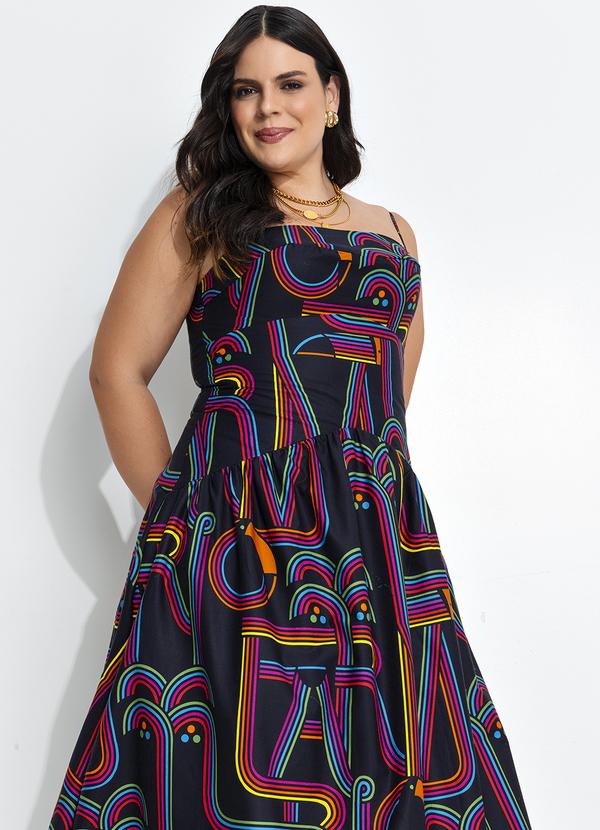 Farm - Vestido Logo Tuca Preto 12