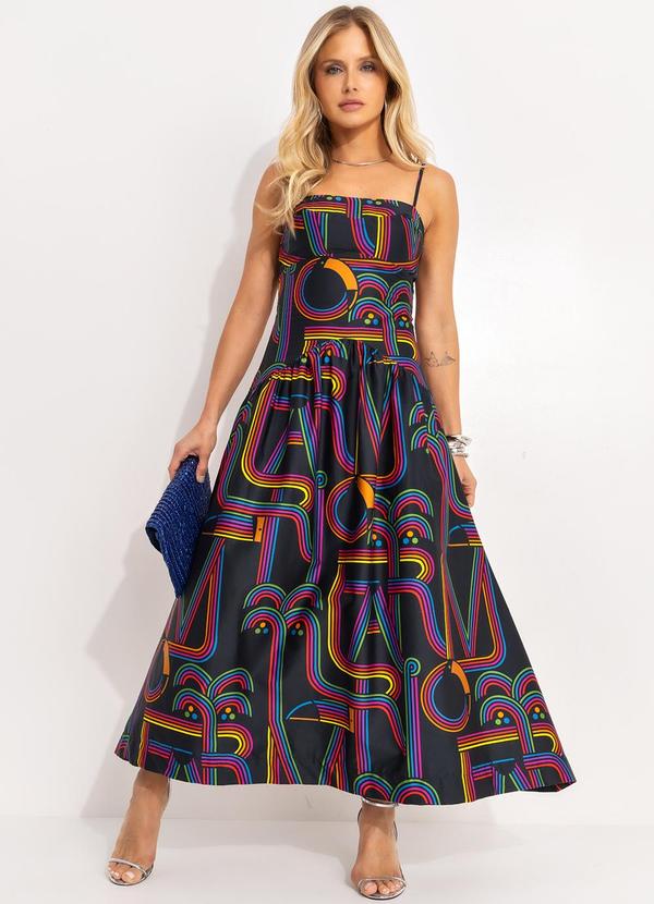 Farm - Vestido Logo Tuca Preto 3