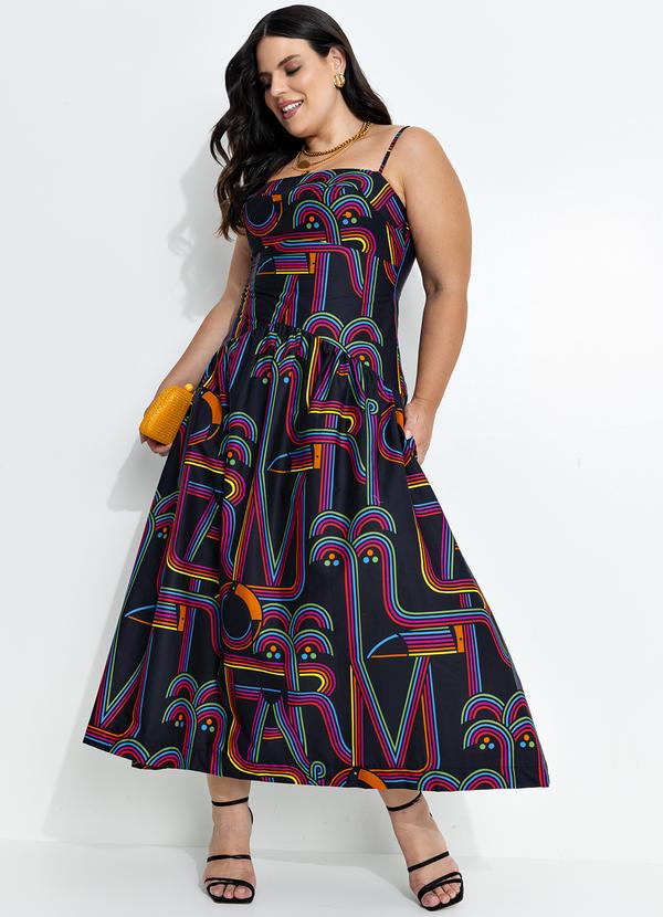 Farm - Vestido Logo Tuca Preto 7