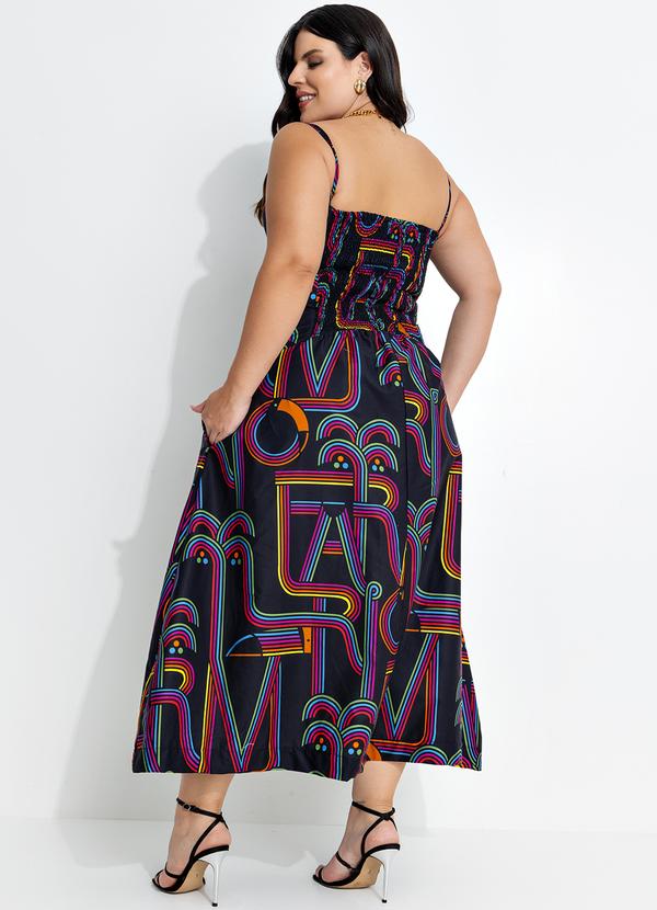 Farm - Vestido Logo Tuca Preto 8