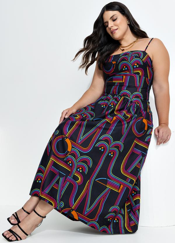 Farm - Vestido Logo Tuca Preto 9