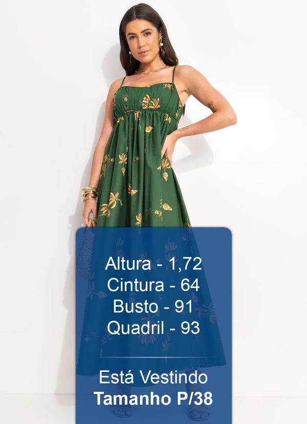 Farm - Vestido Longo Brilho de Banana Verde 5