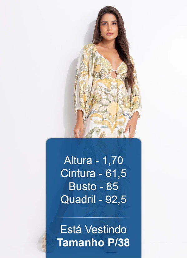 Farm - Vestido Longo Cropped Jardim de Mar Bege 4