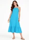 Infinita Cor - Vestido Longo de Alça e Recorte Maria Rosa - variação: Azul