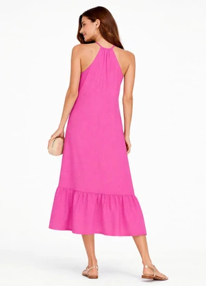 Infinita Cor - Vestido Longo de Alça e Recorte Maria Rosa - INFINITA COR