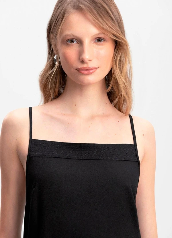 Essendi - Vestido Longo Feminino com Fenda Preto 3