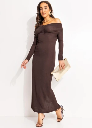 Forum - Vestido Longo Marrom - FORUM