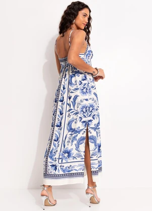Farm - Vestido Longo Natalia Off White - FARM