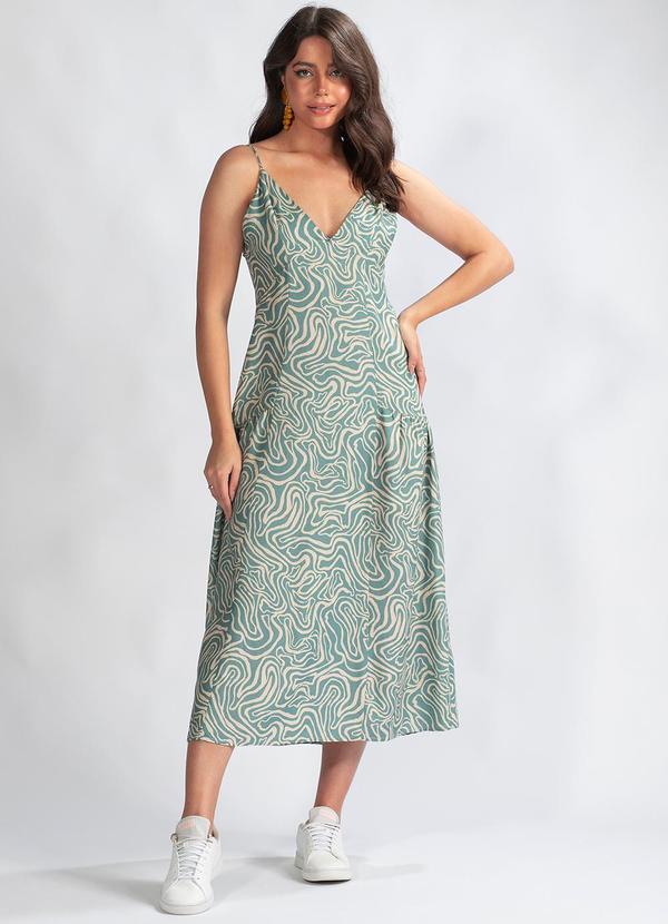 Animale Jeans - Vestido Longo Organico Viscose Azul