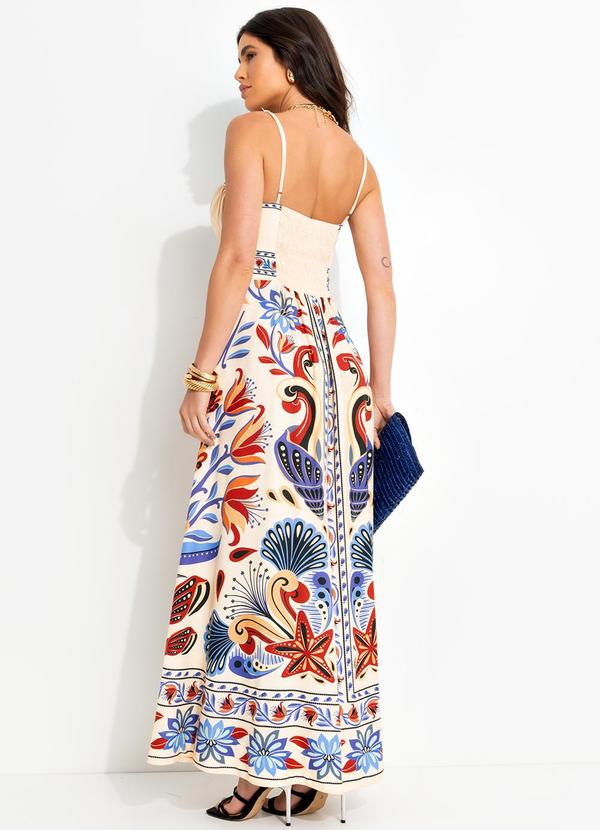 Farm - Vestido Longo Sonho de Mar Bege 10