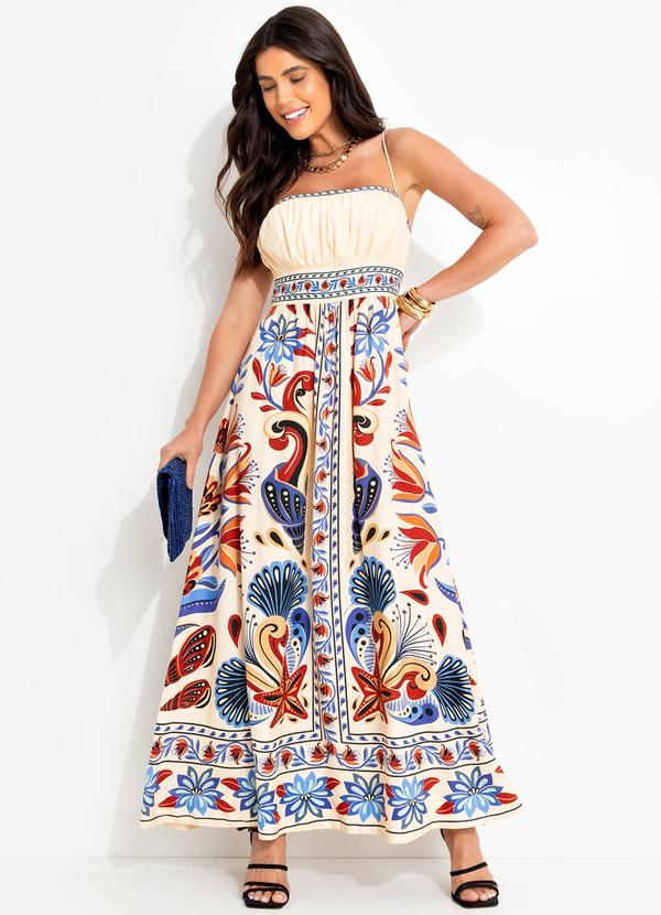 Farm - Vestido Longo Sonho de Mar Bege 9