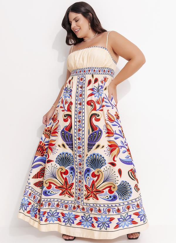 Farm - Vestido Longo Sonho de Mar Bege 5