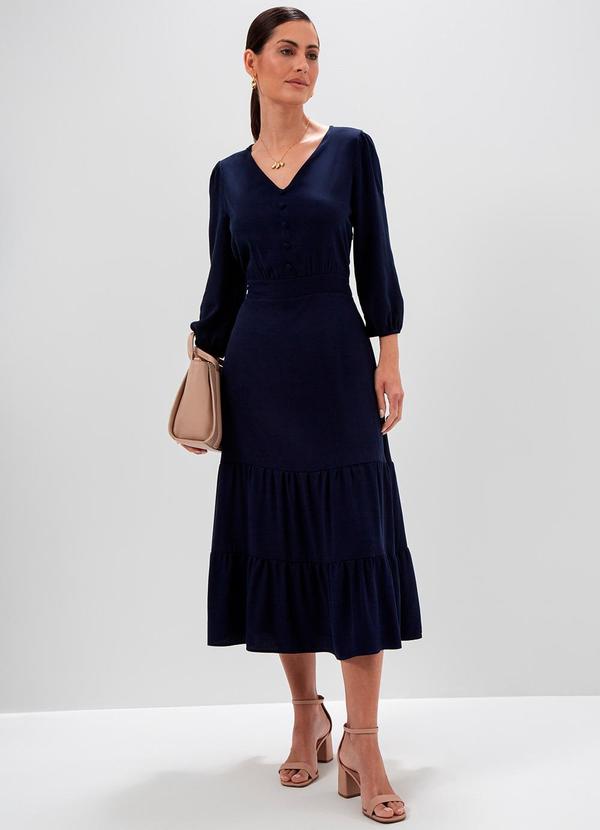 Principessa - Vestido Longuete Marinho Joy