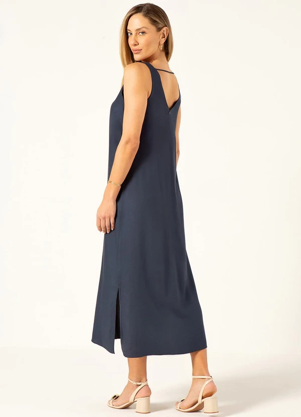 Principessa - Vestido Longuete de Viscose Marinho Dagmar 2