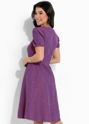 Rosalie - Vestido Magenta em Jeans - ROSALIE