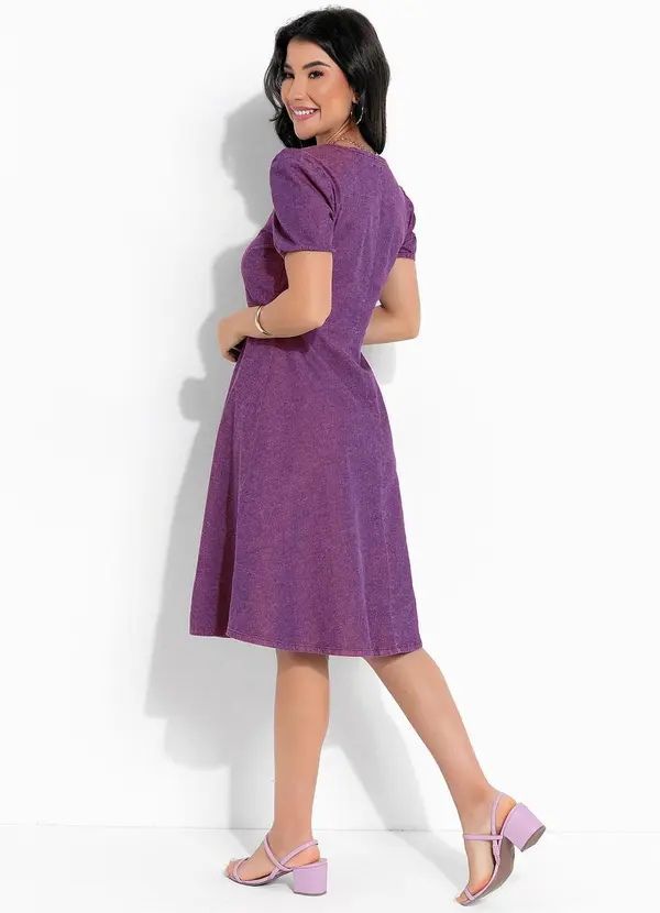 Rosalie - Vestido Magenta em Jeans 4