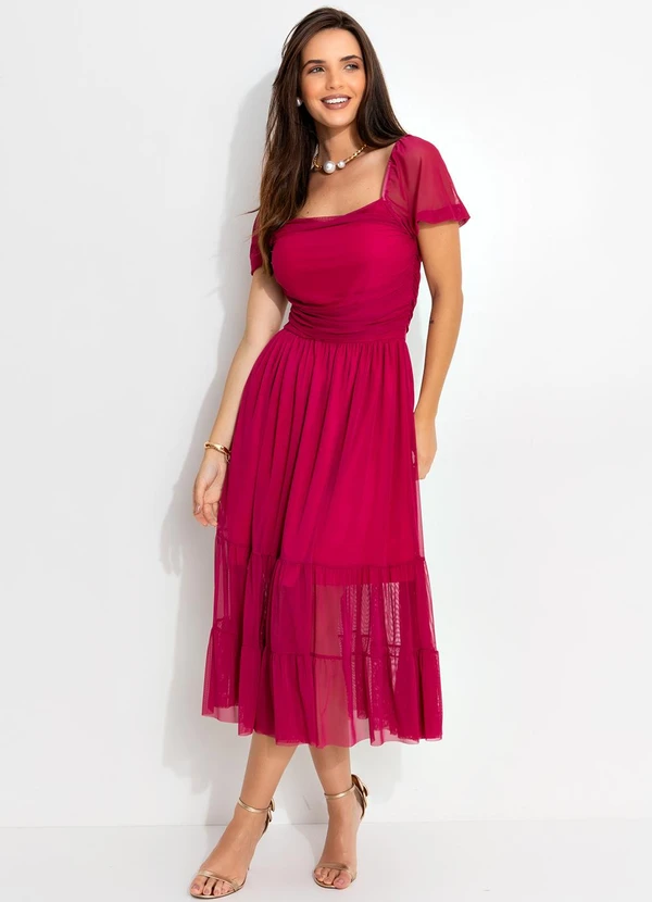 Quintess Vestido Magenta em