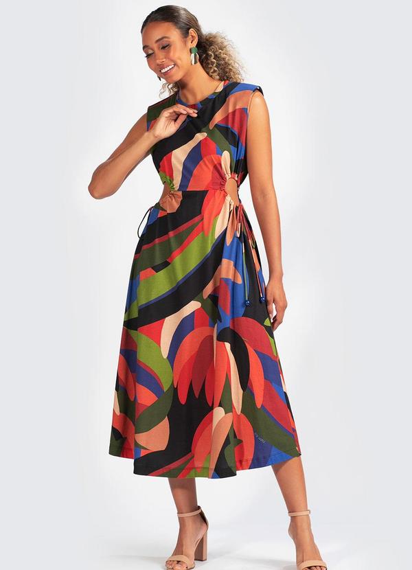 Farm - Vestido Malha Bananeira Grafica Estampado