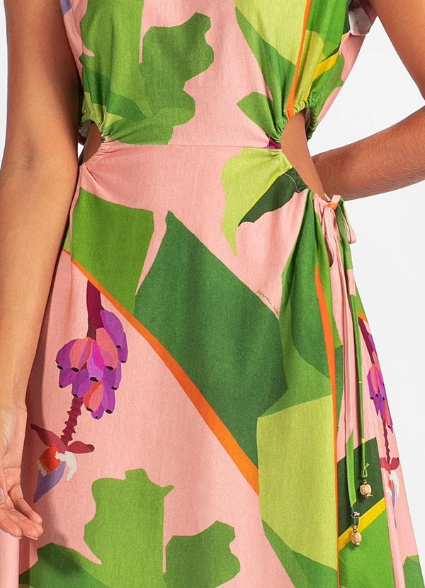 Farm - Vestido Malha Tropicalist Rosa 4