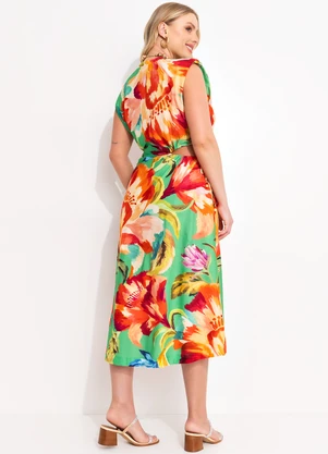 Farm - Vestido Malha Tropicarte Verde - FARM