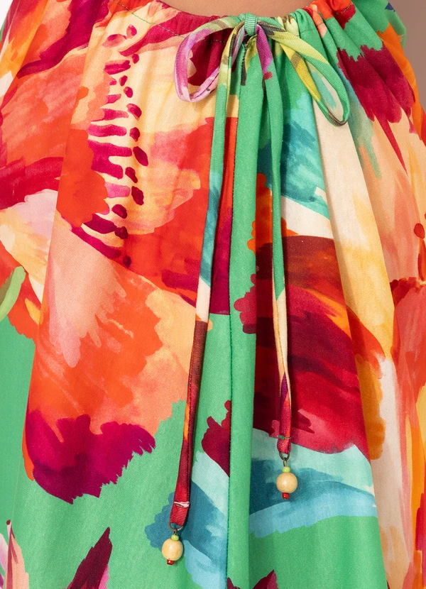 Farm - Vestido Malha Tropicarte Verde 11