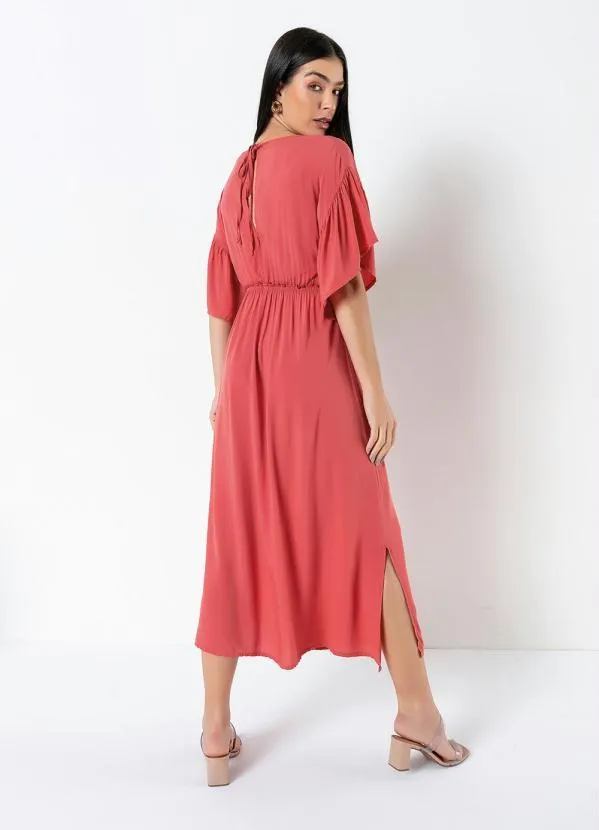 bonprix - Vestido Mangas Amplas Terracota 7