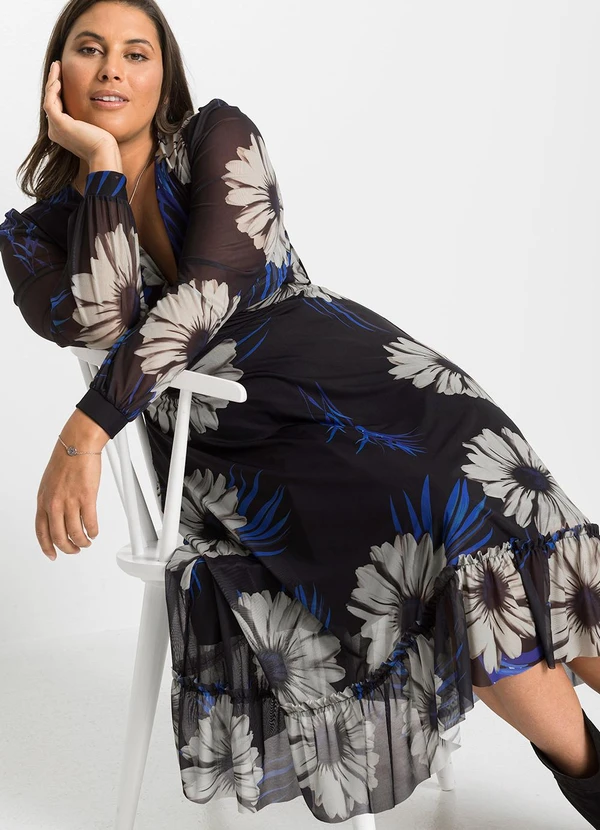 bonprix - Vestido Margarida Dark em Tule 11