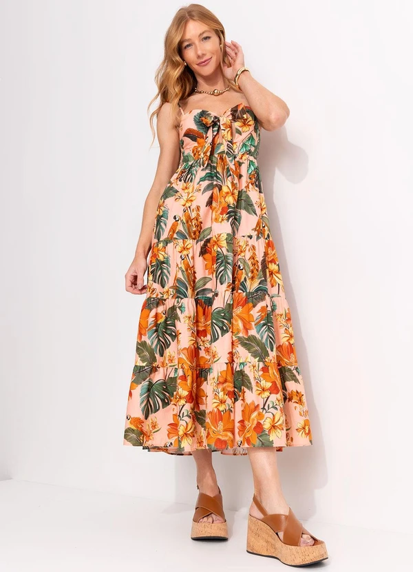 Farm - Vestido Marias Canto dos Pássaros Rosa