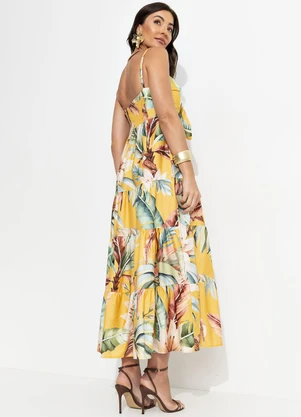 Farm - Vestido Marias Tropicalia Amarelo - FARM