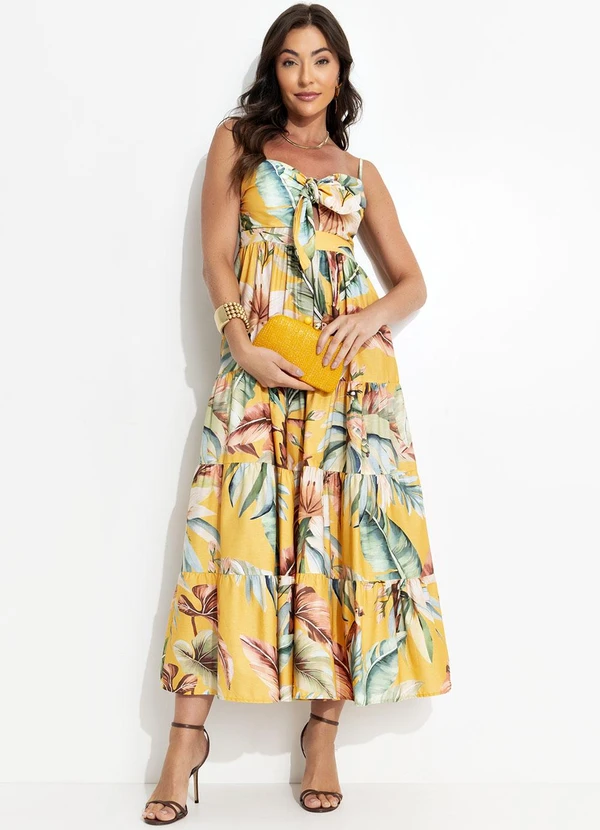 Farm - Vestido Marias Tropicalia Amarelo 3