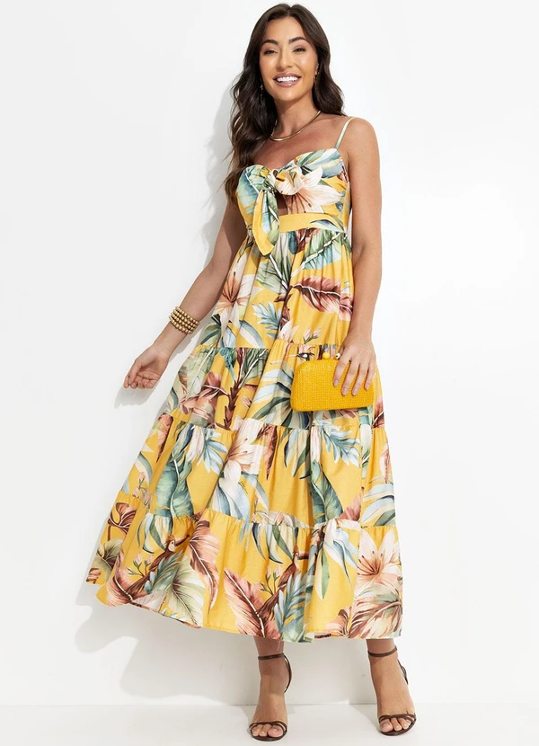 Farm - Vestido Marias Tropicalia Amarelo 4