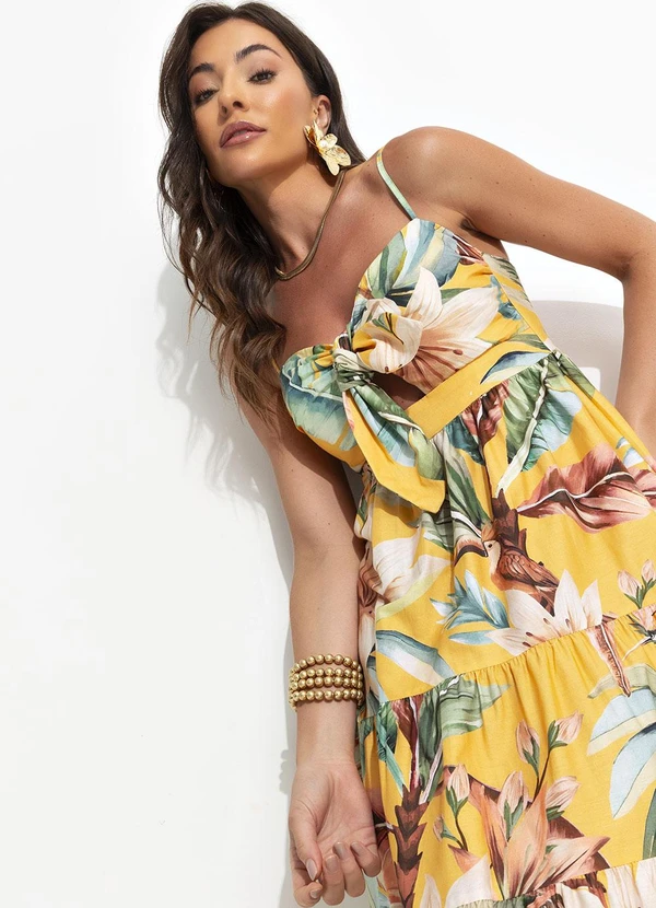 Farm - Vestido Marias Tropicalia Amarelo 7
