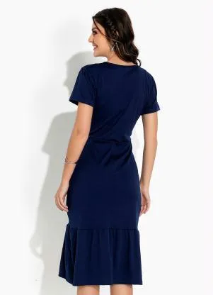 Rosalie - Vestido Marinho com Fivela - ROSALIE