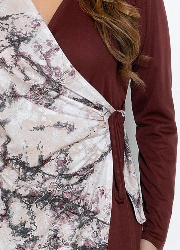 Rosalie - Vestido Marrom com Transpasse 3