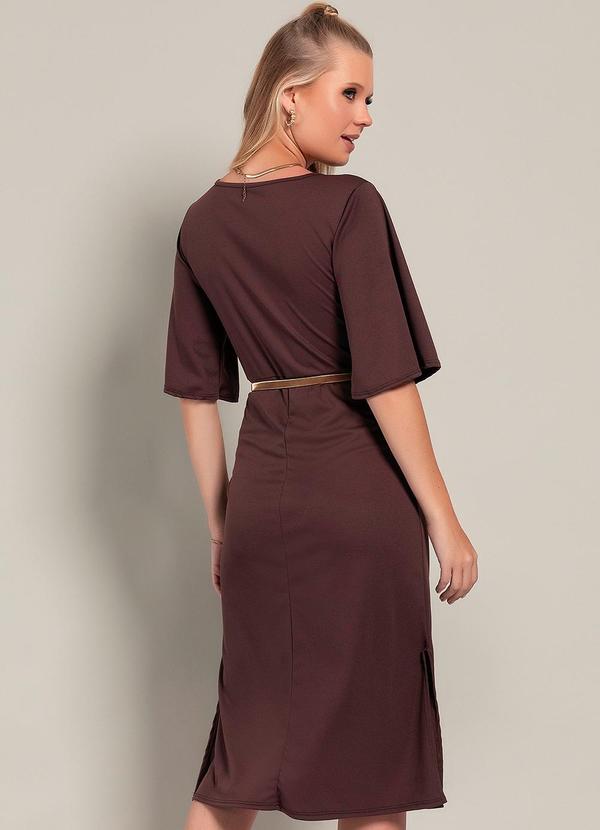 Moda Pop - Vestido Marrom em Malha 2
