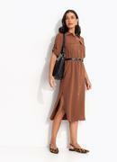 Vestido Marrom em Tecido Air Flow