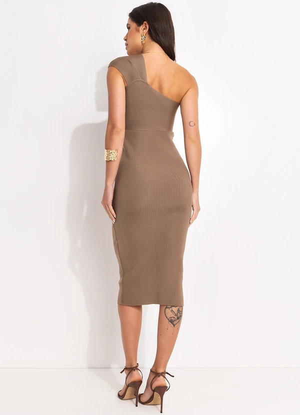 Quintess - Vestido Marrom em Tricô. 2