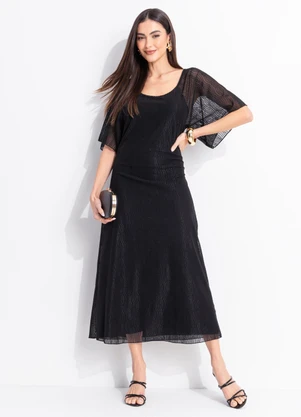 Quintess - Vestido Preto em Tule - QUINTESS