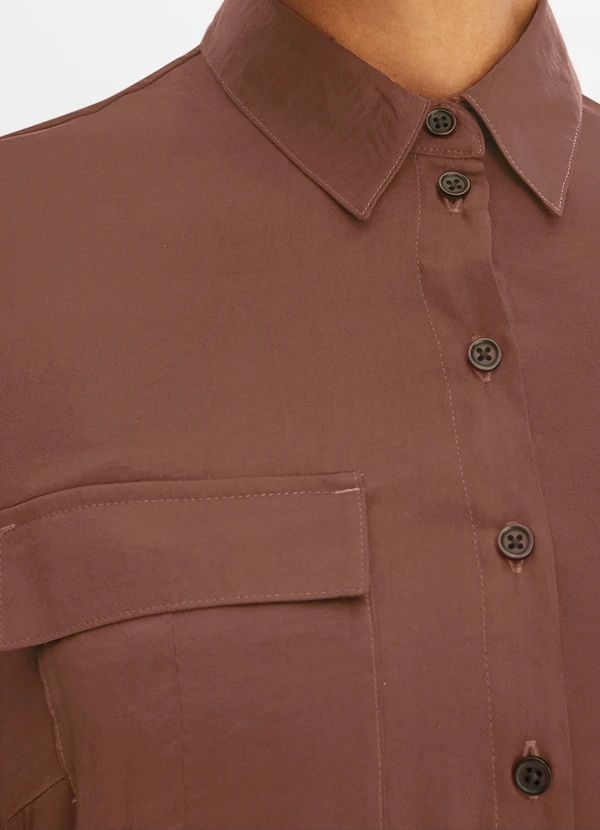 bonprix - Vestido Marrom em Viscose Plana 5