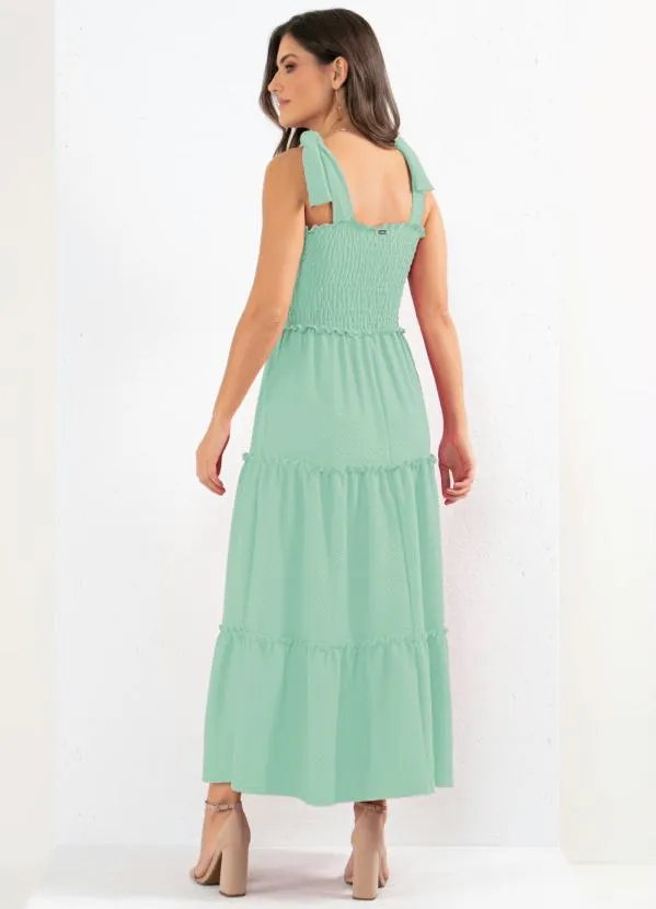 Quintess - Vestido Menta com Babados e Alças para Amarrar 4
