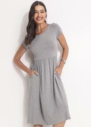 Vestido Mescla com Bolsos