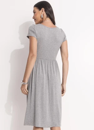 Quintess - Vestido Mescla com Bolsos - QUINTESS